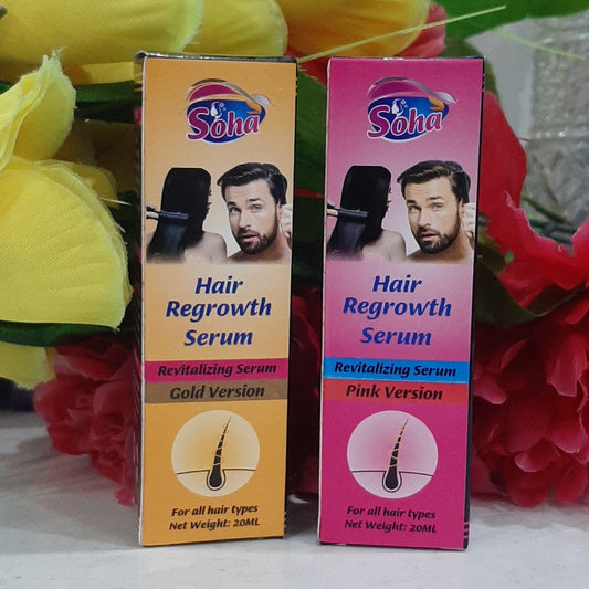Pink Gold Hair Regrowth Serum: Revitalize Your Hair with Soha Cosmetics
